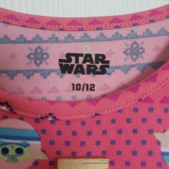Star Wars Girls Size 10/12 Pink Baby Yoda Patterned Kids Dress - Picture 7 of 8